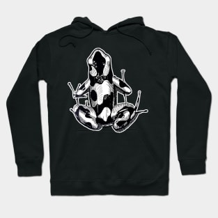 Poison Dart Frog -- Black and White Hoodie